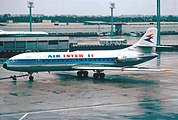 photographie en couleur d’un avion avec un marquage Air Inter sur un aéroport