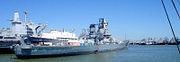 The battleship USS Iowa and "Ghost Fleet" in Suisun Bay (Iowa has since moved to the Port of Los Angeles as a museum ship).
