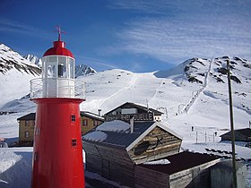 Switzerland ski resort and lighthouse on Oberalp Pass.jpg