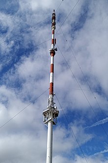 TDF Limeux ; émetteur antenne 1, pylône haubané en 2016