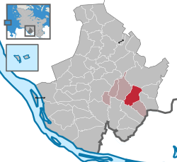 Elhelyezkedése Schleswig-Holstein térképén