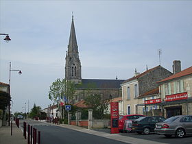 Le centre du village de Trizay