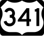 U.S. Route 341 marker