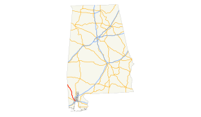 Карта США 45 в Алабаме