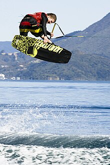 A jump with a wake board