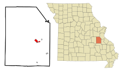 Location of Potosi, Missouri