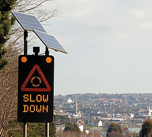 "Slow down" sign, Newtownards (2) Se...