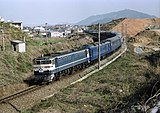 EF65形により運行されていた頃の「富士」 （1978年3月 新下関駅 - 幡生駅間）