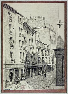Rue Laplace au coin de la rue Valette (Abeillé,1895).