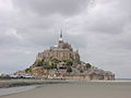 Zicht op Mont Saint-Michel bij laagwater