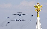 Aircraft from the القوات الجوية الروسية and the شعار روسيا