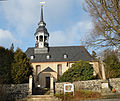 Dorfkirche Dittersdorf: Kirche (mit Ausstattung), Kirchhof mit Einfriedungsmauer und Kirchhofstor, Aufbahrungshalle, drei Grabmale und frei stehender Glockenturm