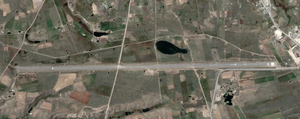 vista aérea del aeródromo y sus cercanías