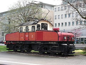 Lokomotive 2 als Denkmal in Karlsruhe, 2006