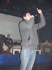 Amo Socialec performing on stage live