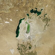 Aral Sea Shrinking