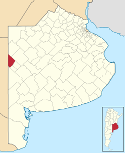 location of Pellegrini Partido in Buenos Aires Province