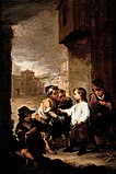 バルトロメ・エステバン・ムリーリョ St. Thomas of Villanueva dividing his clothes among beggar boys (1667頃)