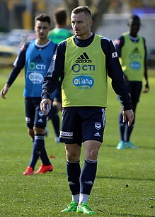 Besart Berisha training with Melbourne Victory in 2015