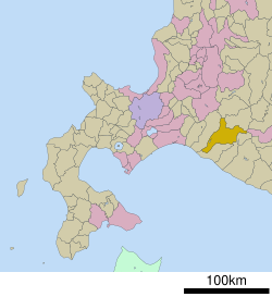 Hokkaido (Hidaka Subprefecture) ရှိ ဘိရတိုရိ ၏ တည်နေရာ