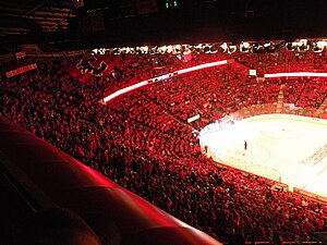 English: The "C of Red" in Calgary p...