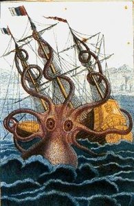 Kraken (par Pierre Dénys de Montfort, 1810).