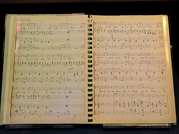Conductor's score for Singing in the Rain (1952 movie) – National Museum of American History – DSC06095