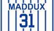 Greg Maddux's number 31 was retired by the Chicago Cubs in 2009. Cubs 31 Maddux.svg