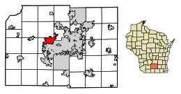 Location of Middleton in Dane County, Wisconsin.