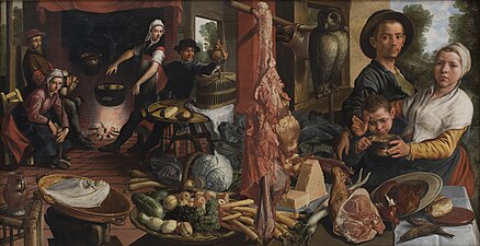 Pieter Aertsen, 1565-1575, The Fat Kitchen. An Allegory