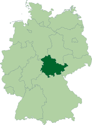 Свободное государство Тюрингия на карте