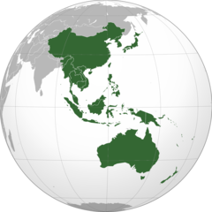 Um mapa do Extremo Oriente e Oceania mostra as regiões de coleta da espécie S. alabaster: o Japão, Taiwan, as Filipinas e a Papua-Nova Guiné.[2]