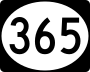 Mississippi Highway 365 marker