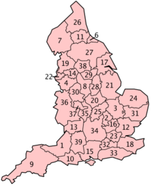 English law enforcement agency territorial divisions EnglandPoliceNumbered.png