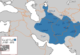 الإمبراطورية الغزنوية في أقصى حد لها في 1030 م