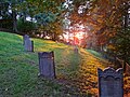 Jüdischer Friedhof bei Beginn des Sabbat