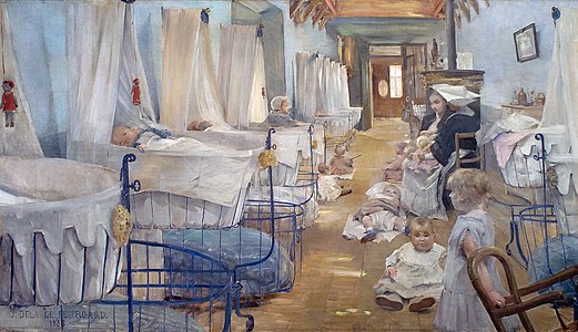 La Crèche, dit aussi Les Berceaux (1888), musée des Beaux-Arts de Brest.