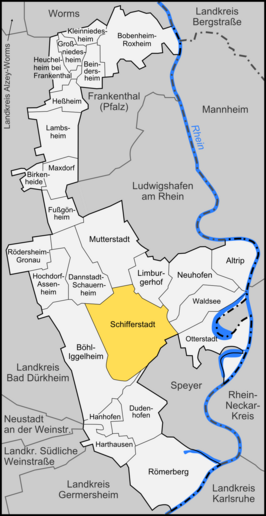Kaart van Schifferstadt
