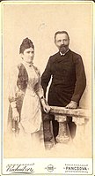 Fotografie neznámého páru z ateliéru Kelerman z Pančeva, 1889