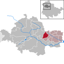 Läget för kommunen Kirchheilingen i Unstrut-Hainich-Kreis