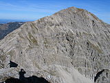 Kreuzspitze (2185 m) von Süden, Ammergauer Alpen (24. Oktober 2004)