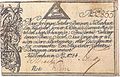 Danijos-Norvegijos 1 rigsdalerio banknotas (Kurantbanken Kopenhagoje, 1794 m.)