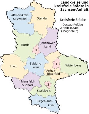 Landkreiskarte: Sachsen-Anhalt