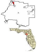 Location of Andrews in Levy County, Florida