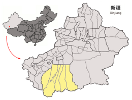 Prefettura di Hotan – Mappa