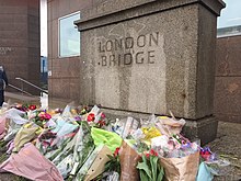 Floral tributes left on London Bridge following the attack London Bridge floral tributes.jpg