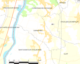 Mapa obce Garnerans