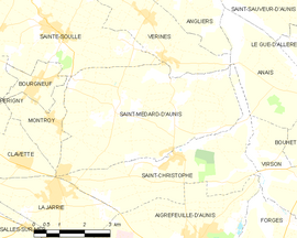 Mapa obce Saint-Médard-d’Aunis