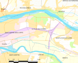 Mapa obce La Ville-aux-Dames