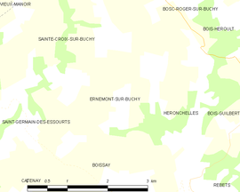 Mapa obce Ernemont-sur-Buchy